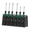 Wera 2052/6 Hexagon Screwdriver Set And Rack For Electronic Applications (05118156001)