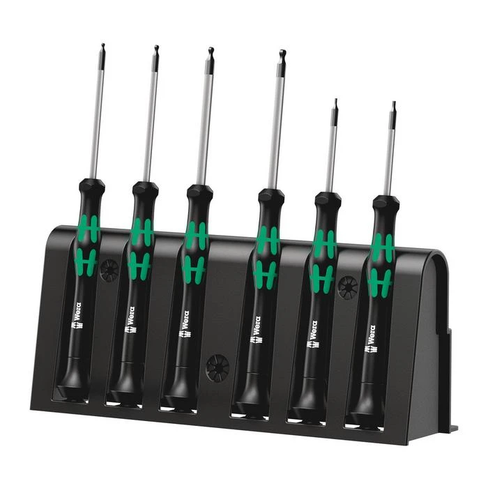Wera 2052/6 Hexagon Screwdriver Set And Rack For Electronic Applications (05118156001) 1 Wera 2052/6 Hexagon Screwdriver Set And Rack For Electronic Applications (05118156001)