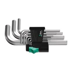 Wera 950/9 Hex-Plus 5 L-key Set, Metric, Chrome-plated (05021406001)