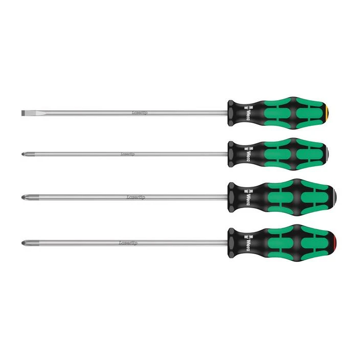 Wera 335/350/355/4 Screwdriver Set Kraftform Plus Lasertip 200 Mm-long Blades (05347736002) 1 Wera 335/350/355/4 Screwdriver Set Kraftform Plus Lasertip 200 Mm-long Blades (05347736002)