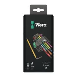 Wera 967/9 TX BO Multicolour 1 SB L-key Set For Tamper-proof TORX® Screws, BlackLaser (05073599001)