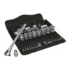 Wera 8100 SB 10 Zyklop Metal Ratchet Set With Push-through Square, 3/8" Drive, Imperial (05004050001)