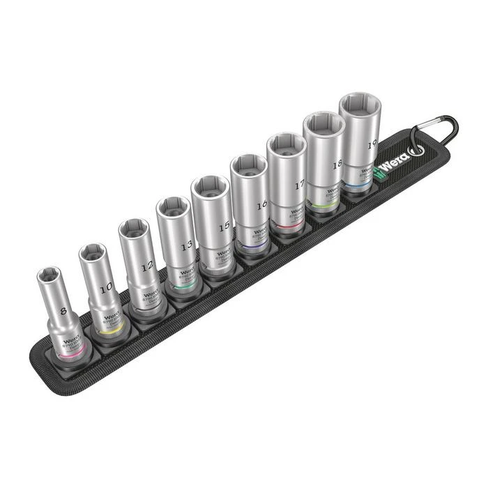 Wera 05004545001 Belt B Deep 1 6point Socket Set 3/8in., 9pcs. 1 Wera 05004545001 Belt B Deep 1 6point Socket Set 3/8in., 9pcs.