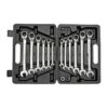 GEDORE-RED Comb.ratchet Span.set 8-19mm 16pcs (3300060)